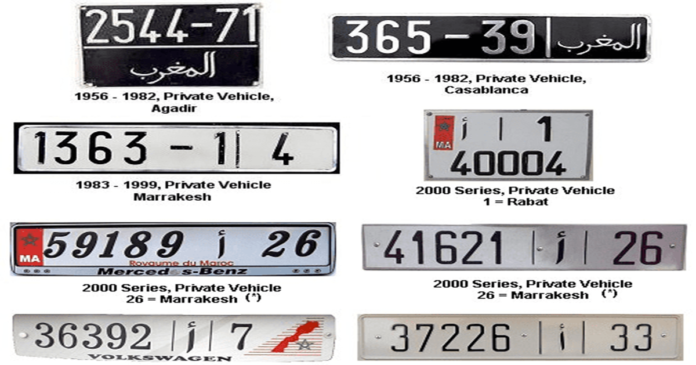 ترقيم السيارات بالمغرب حسب المدن والأقاليم